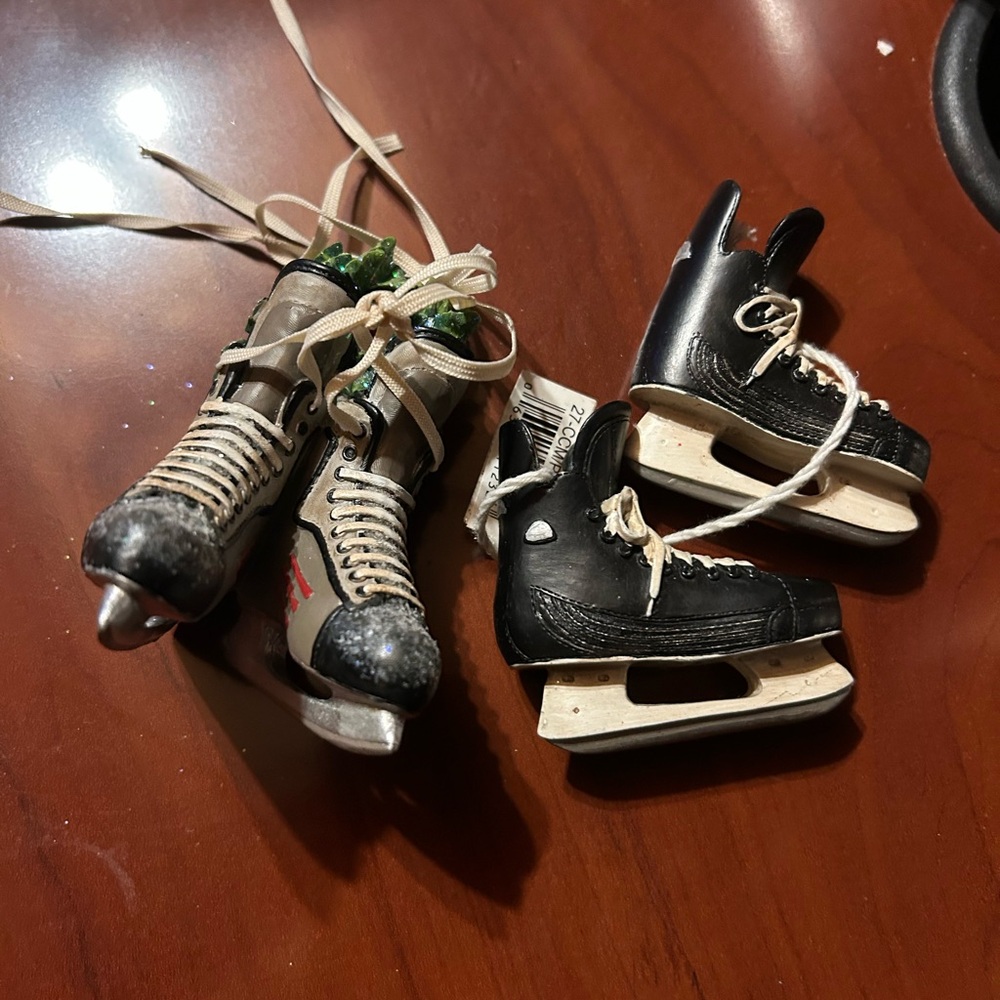 Elegant Ice Skate Holiday Ornaments - Sam